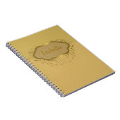 Carnet fleuri de rayure d'or Girly (Côté Droit)