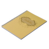 Carnet fleuri de rayure d'or Girly (Côté gauche)