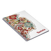 Carnet fleuri de style bohème (Côté Droit)