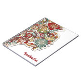Carnet fleuri de style bohème (Côté gauche)