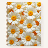 carnet fleuri jaune-orange (Devant)