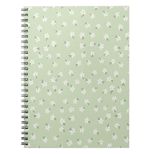Carnet fleuri vert (Devant)