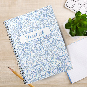 Carnet Fleurissez où vous êtes planté : bleu personnalisé