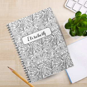 Carnet Fleurissez où vous êtes planté : personnalisé noir