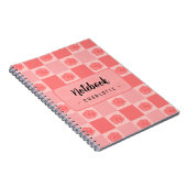 Carnet Fleurs à carreaux roses (Côté Droit)