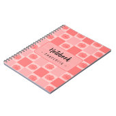 Carnet Fleurs à carreaux roses (Côté gauche)