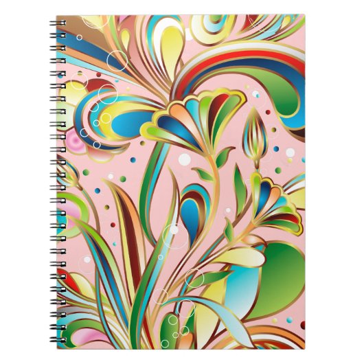 Carnet Fleurs à flammes magnifiques (Devant)