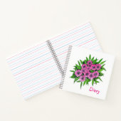 Carnet Fleurs à l'aquarelle rose (Intérieur)