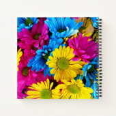 Carnet Fleurs à monogramme en couleurs fluorescentes (Dos)