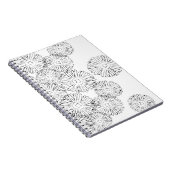 Carnet Fleurs abstraites de printemps noir et blanc (Côté Droit)