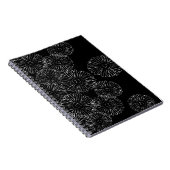 Carnet Fleurs abstraites de printemps noir et blanc (Côté Droit)