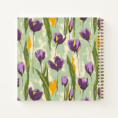 Carnet Fleurs Abstraites de tulipes sur Arrière - plan ve (Dos)
