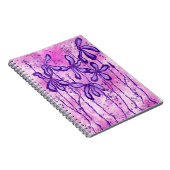 Carnet Fleurs Abstraites Encaissées Pink Purple Lys (Côté Droit)