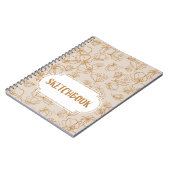 Carnet Fleurs Abstraites sur beige (Côté gauche)