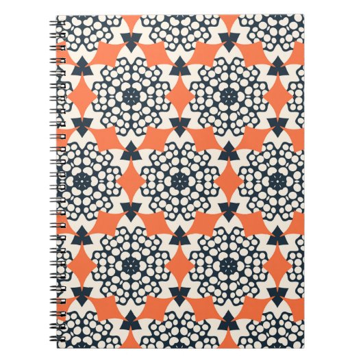 Carnet Fleurs Abstraites : Vintage géométrique simple (Devant)