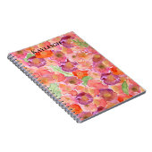 Carnet Fleurs Abstraites violettes roses (Côté Droit)