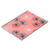 Carnet Fleurs alignées sans couture abstrait PA moderne (Côté gauche)