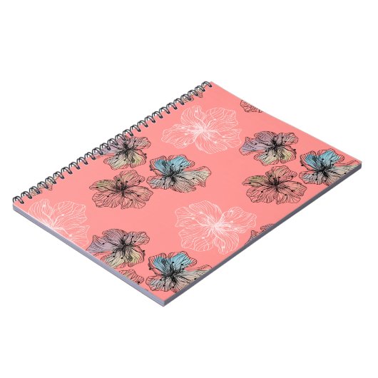 Carnet Fleurs alignées sans couture abstrait PA moderne (Côté gauche)