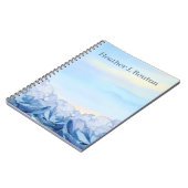 Carnet Fleurs Aquarelle Bleue (Côté gauche)
