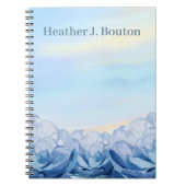 Carnet Fleurs Aquarelle Bleue (Devant)