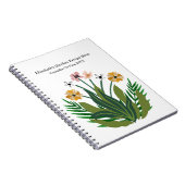 Carnet Fleurs Aquarelle Bouquet Floral Personnaliser (Côté Droit)