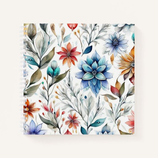 Carnet Fleurs aquarellées (Devant)