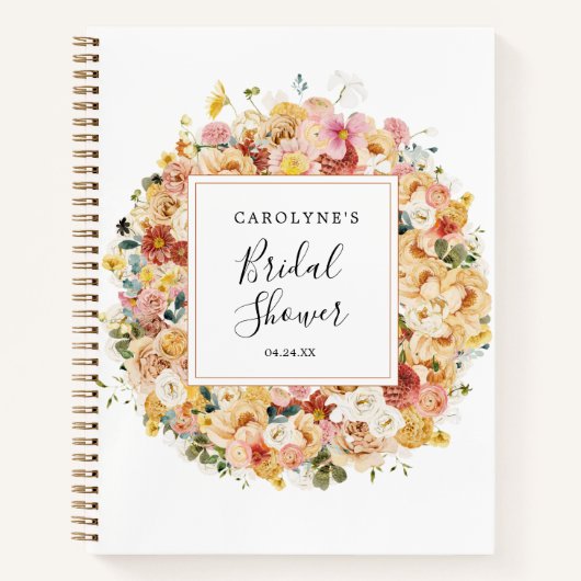 Carnet Fleurs aquarelles chic  (Devant)