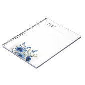 Carnet Fleurs aquarelles professionnelles modernes noir b (Côté gauche)