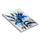 Carnet Fleurs aquarelles - Puya bleue (Côté Droit)