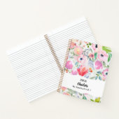 Carnet Fleurs aquarelles rose violet (Intérieur)