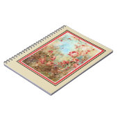 Carnet Fleurs aquarelles roses (Côté gauche)