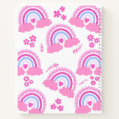 Carnet Fleurs arc-en-ciel rose mignon Nom de la fille per (Dos)