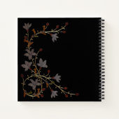 Carnet Fleurs Art Déco sur fond noir (Dos)