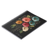 Carnet fleurs artisanales (Côté gauche)