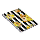 Carnet Fleurs audacieuses de jaune de conception florale (Côté Droit)