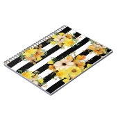 Carnet Fleurs audacieuses de jaune de conception florale (Côté gauche)