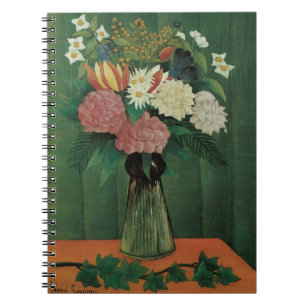 Carnet Fleurs avec Ivy par Henri Rousseau, Floral Vintage