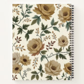 Carnet Fleurs beige et ivoire (Dos)
