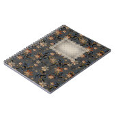 Carnet Fleurs beiges abstraites sans couture gris backgro (Côté gauche)