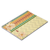 Carnet Fleurs Beiges Grandes Colorées (Côté gauche)