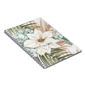 Carnet Fleurs blanches bleues tropicales (Côté Droit)