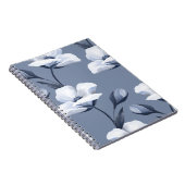 Carnet Fleurs blanches délicates : motif sans soudure. (Côté Droit)
