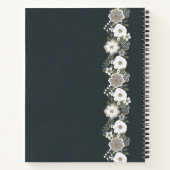 Carnet Fleurs blanches personnalisées (Dos)