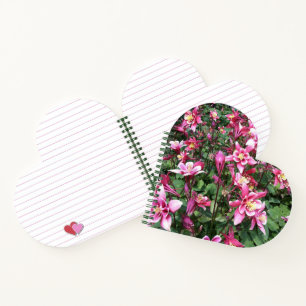 Carnet Fleurs blanches roses