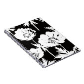 Carnet Fleurs blanches sur noir. (Côté Droit)