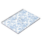 Carnet Fleurs Bleu Blanc (Côté gauche)