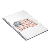 Carnet Fleurs Bleu Blanc Rouge (Côté Droit)
