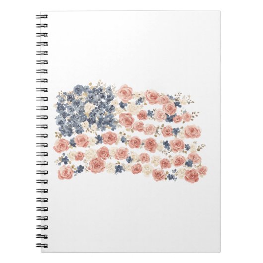 Carnet Fleurs Bleu Blanc Rouge (Devant)