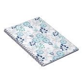 Carnet Fleurs bleu clair (Côté Droit)