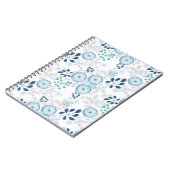Carnet Fleurs bleu clair (Côté gauche)